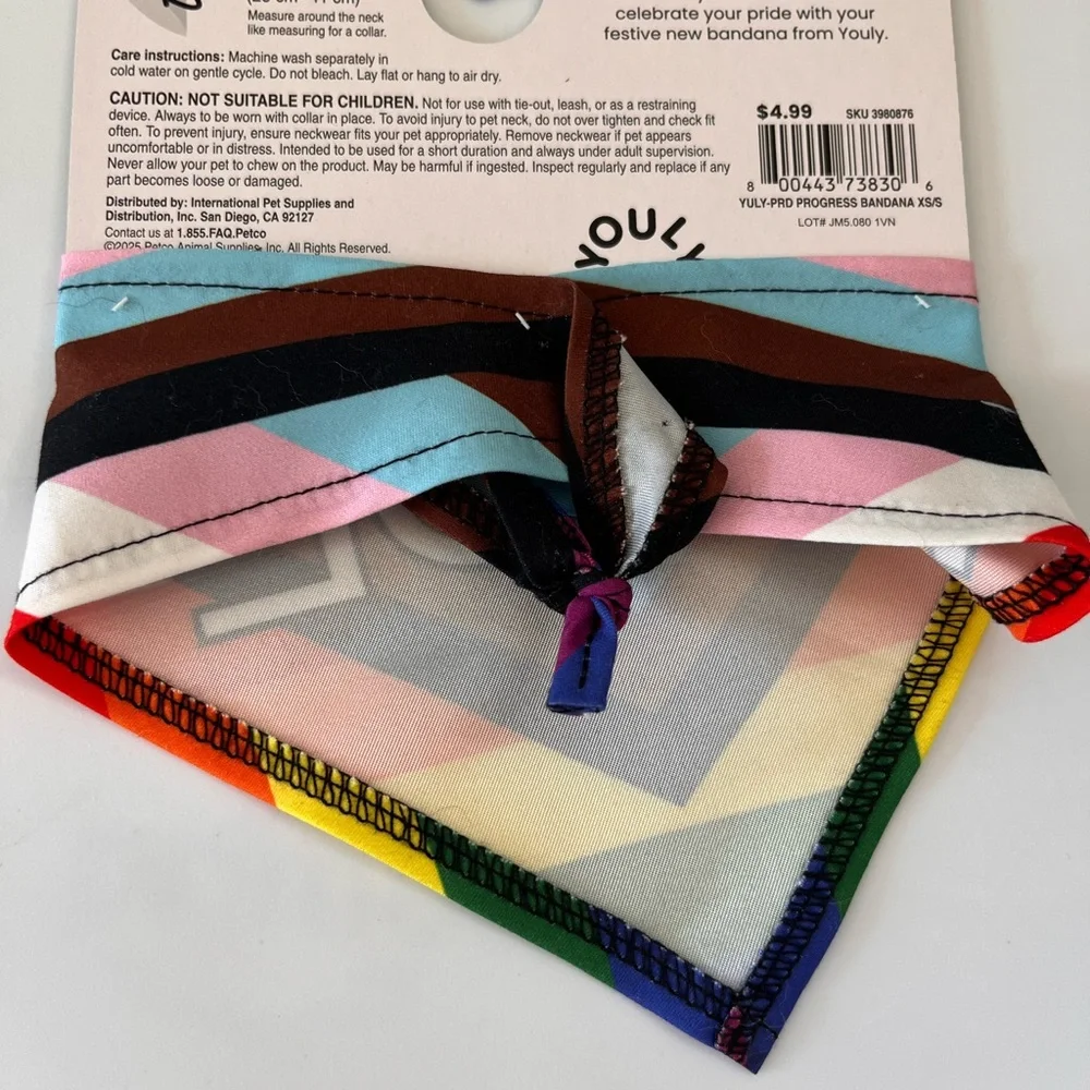 Youly Collection Vibrant Pride Pet Bandana from the Pride Collection - Picture 3 of 3